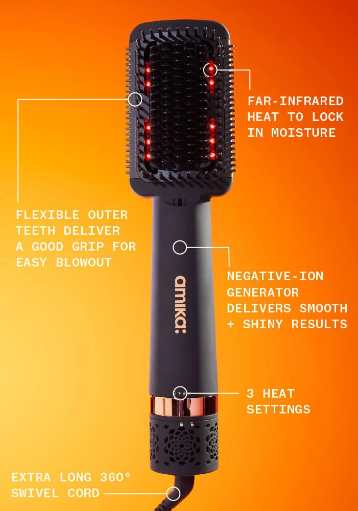 Amika Double Agent 2 in 1 Blow Dryer + Straightening Brush
