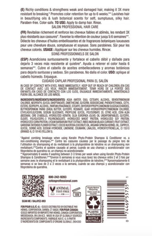 Keratin Phyto-Protein Strengthening Conditioner