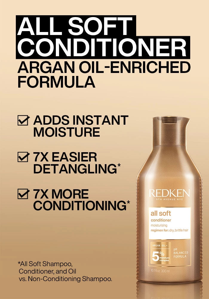 Redken All Soft Conditioner with Argan Oil for Dry Hair