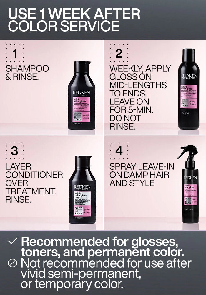 Redken Acidic Color Gloss Activated Glass Gloss Treatment