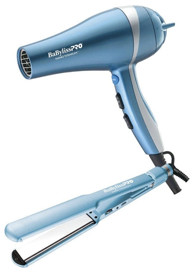 Babyliss Nano Titanium Dryer + Flat Iron