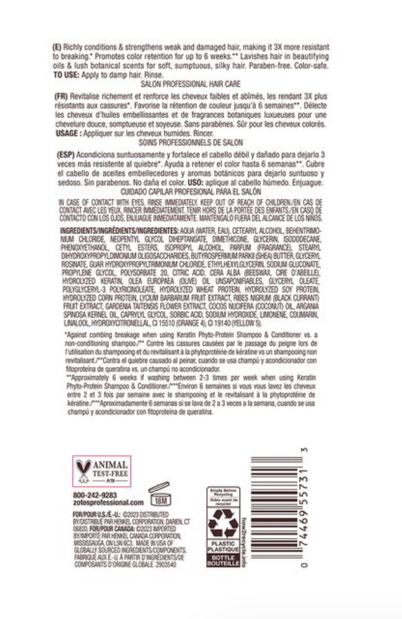 Keratin Phyto-Protein Strengthening Conditioner