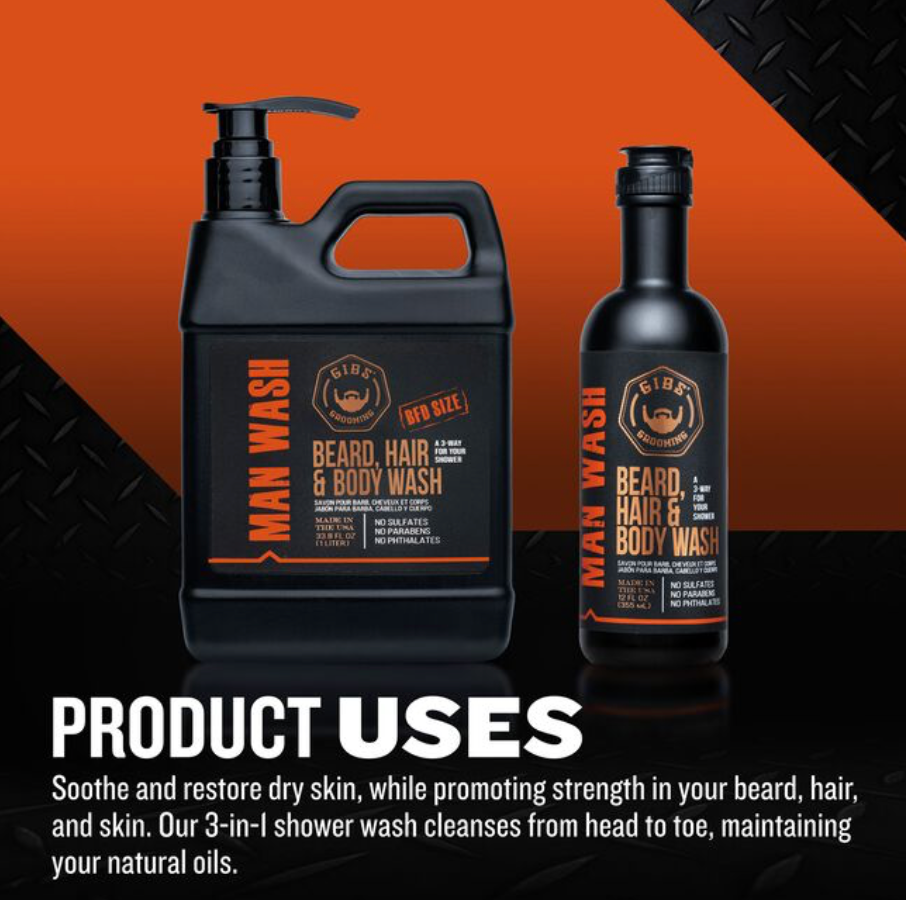 Man Wash BHB Beard, Hair and Body