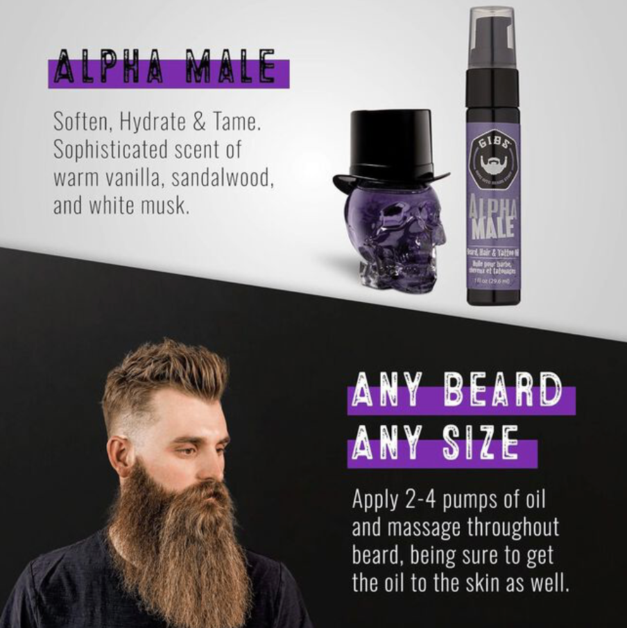 Alpha Male Beard, Hair & Tattoo Oil