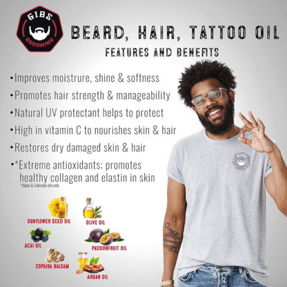 Alpha Male Beard, Hair & Tattoo Oil