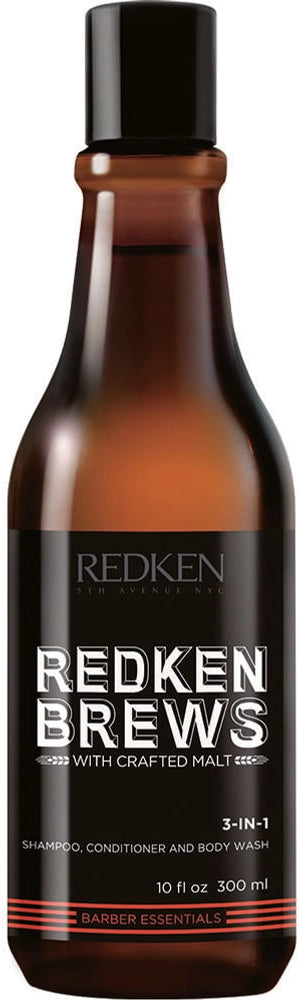 Redken Brews 3-in-1 Shampoo, Conditioner & Body Wash For Men