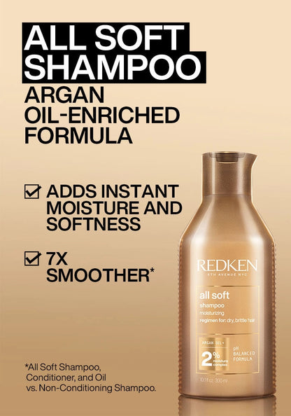 Redken All Soft Shampoo with Argan Oil for Dry Hair