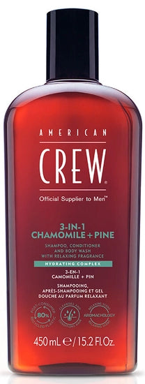 American Crew 3-In-1 Chamomile & Pine Shampoo, Conditioner & Body Wash