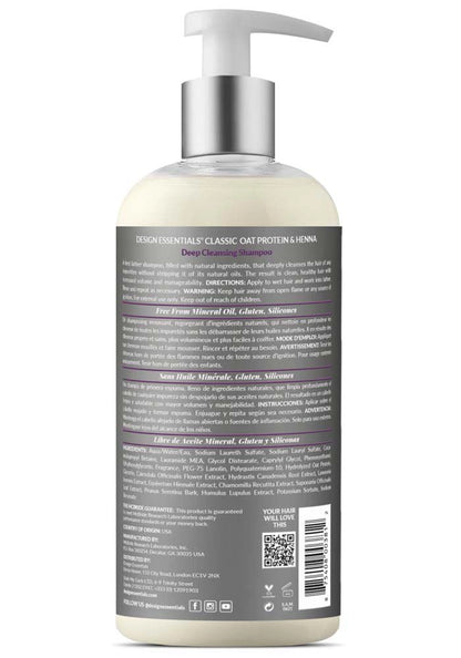 Design Essentials Oat Protein & Henna Deep Cleansing Shampoo